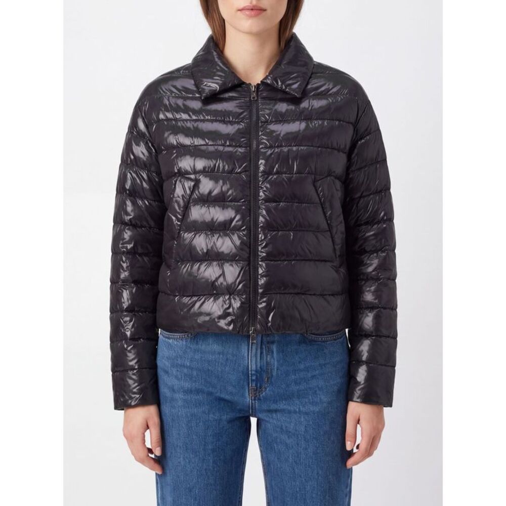 Herno Quilted Ultra-Light Nylon Short Down Jacket With Classic Collar